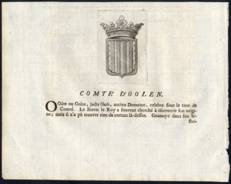 Antique Print-COAT OF ARMS-COUNT OF OLEN-BRABANT-Butkens-1726