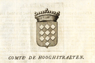 Antique Print-COAT OF ARMS-COUNT OF HOOGSTRATEN-BRABANT-Butkens-1726