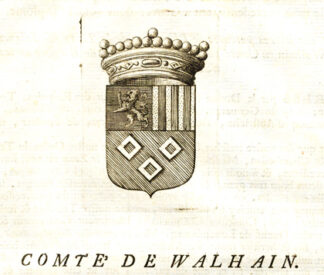 Antique Print-COAT OF ARMS-COUNT OF WALHAIN-BRABANT-Butkens-1726