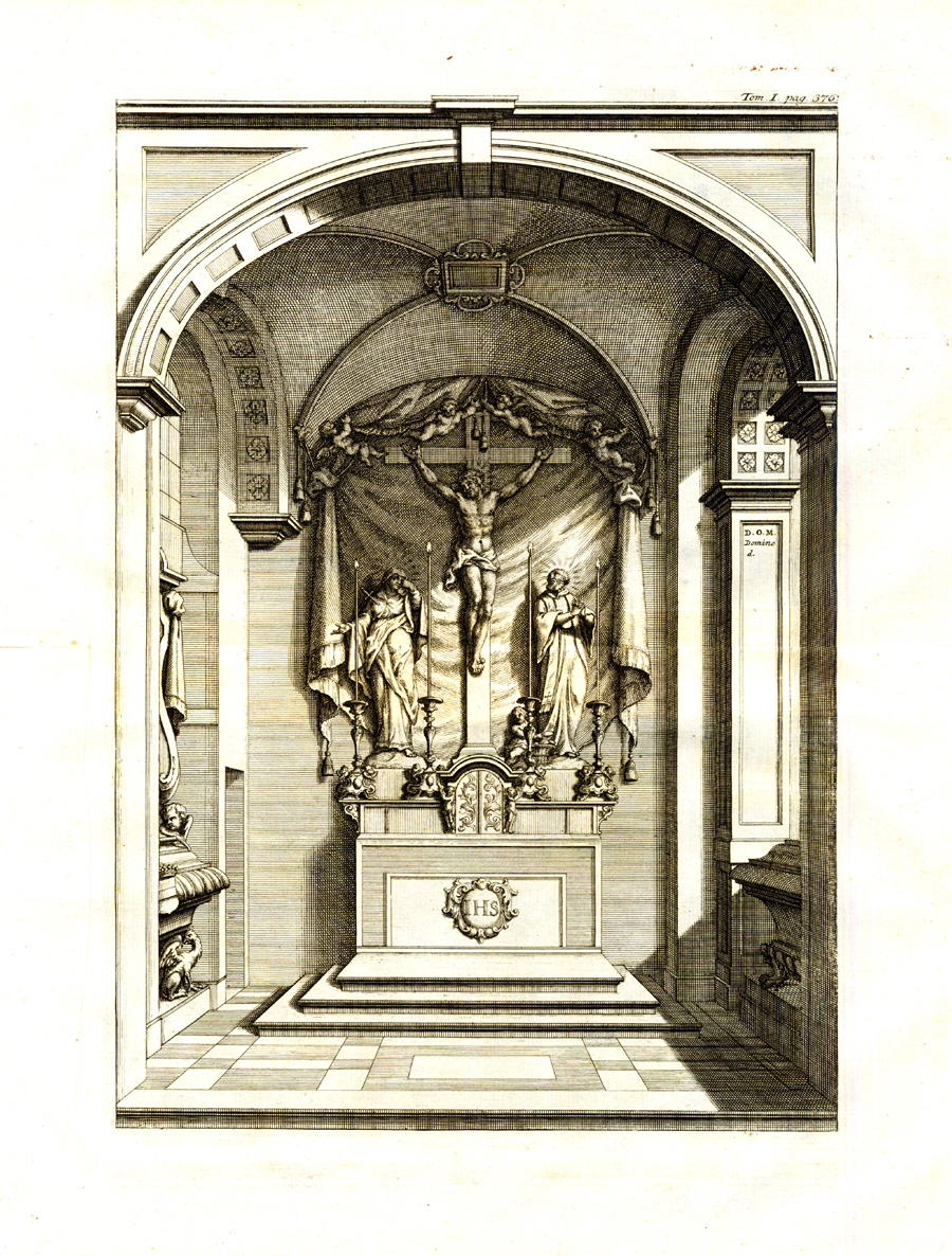 , Antique Prints-COAT OF ARMS-CLARIS FAMILY-MONUMENT-ALTAR-BRABANT-Butkens-1726, Pictura Antique Prints