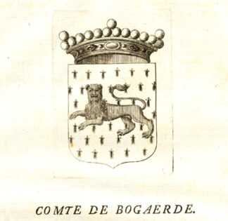 Antique Print-COAT OF ARMS-COUNT OF BOGAERDE-BOGAARDEN-BRABANT-Butkens-1726