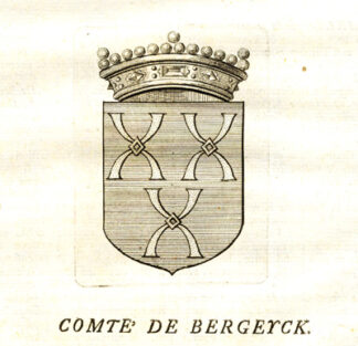 Antique Print-COAT OF ARMS-COUNT OF BERGEIJK-BRABANT-Butkens-1726