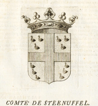 Antique Print-COAT OF ARMS-COUNT OF STEENHUFFEL-BRABANT-Butkens-1724