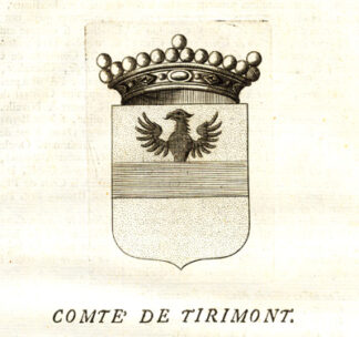 Antique Print-COAT OF ARMS-COUNT OF TIRIMONT-BRABANT-Butkens-1724