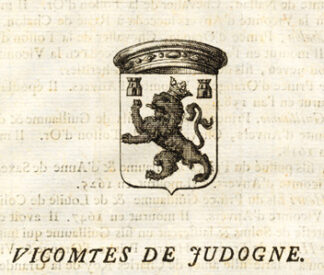 Antique Print-COAT OF ARMS-VISCOUNT OF JUDOGNE-BRABANT-Butkens-1724