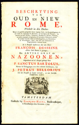 Antique Print-TITLE PAGE-EMBLEM-ALLEGORY-CONSTANTINE-CHERUB-ROME-Halma-1704