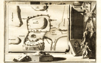 Antique Print-ROME-SEVEN HILLS-TIBER-ITALY-Halma-1704