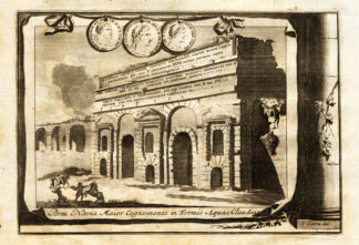 Antique Print-ROME-SERVIAN WALL-GATE-MEDALLION-CAESAR-ITALY-Halma-1704