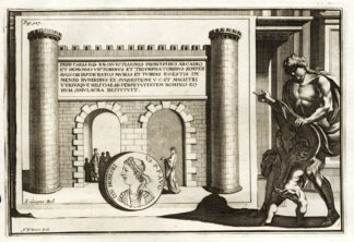 Antique Print-ROME-GATE-ITALY-COIN-ROMAN EMPEROR-Halma-1704