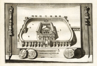 Antique Print-ROME-CASTRA PRAETORIA-BARRACKS-MILITARY-ITALY-Halma-1704