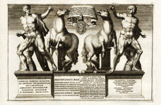 Antique Print-ROME-STATUE-THERMAE-EMPEROR CONSTANTINE-ITALY-Halma-1704