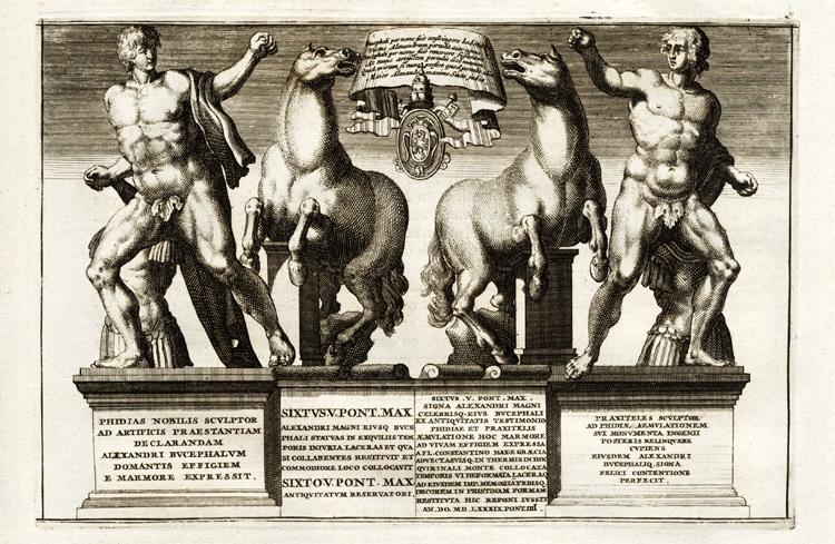 Lb3886a 416x271 Antique Print-ROME-STATUE-THERMAE-EMPEROR CONSTANTINE-ITALY-Halma-1704