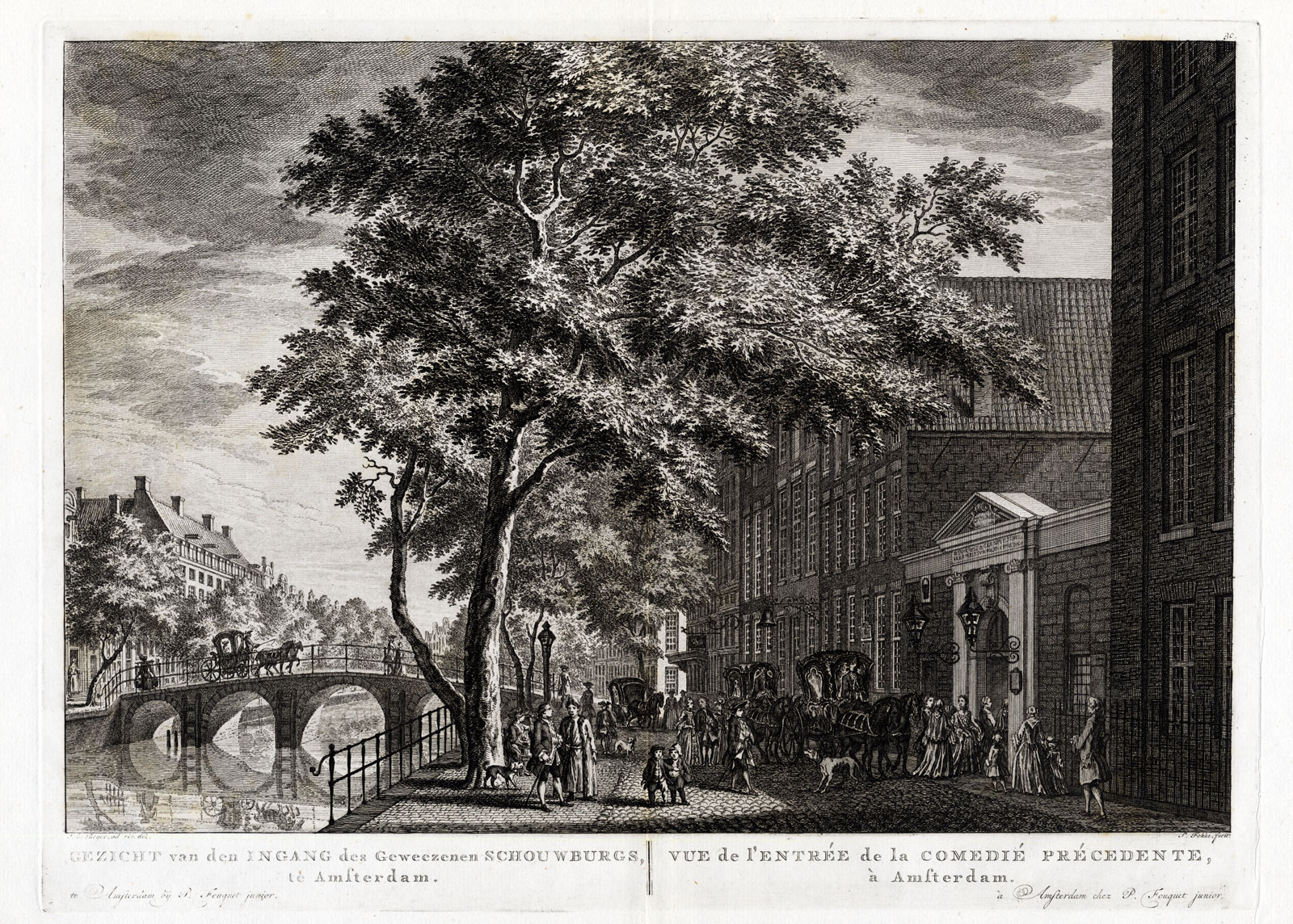 , Antique Print-AMSTERDAM-NETHERLANDS-FORMER THEATER-THEATRE-Fouquet-1783, Pictura Antique Prints