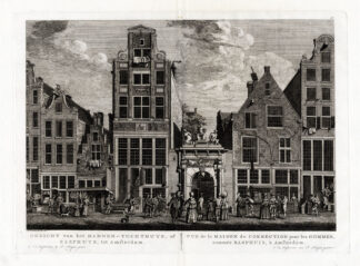 2 Antique Prints-AMSTERDAM-NETHERLANDS-MEN'S PRISON-TUCHTHUIS-Fouquet-1783