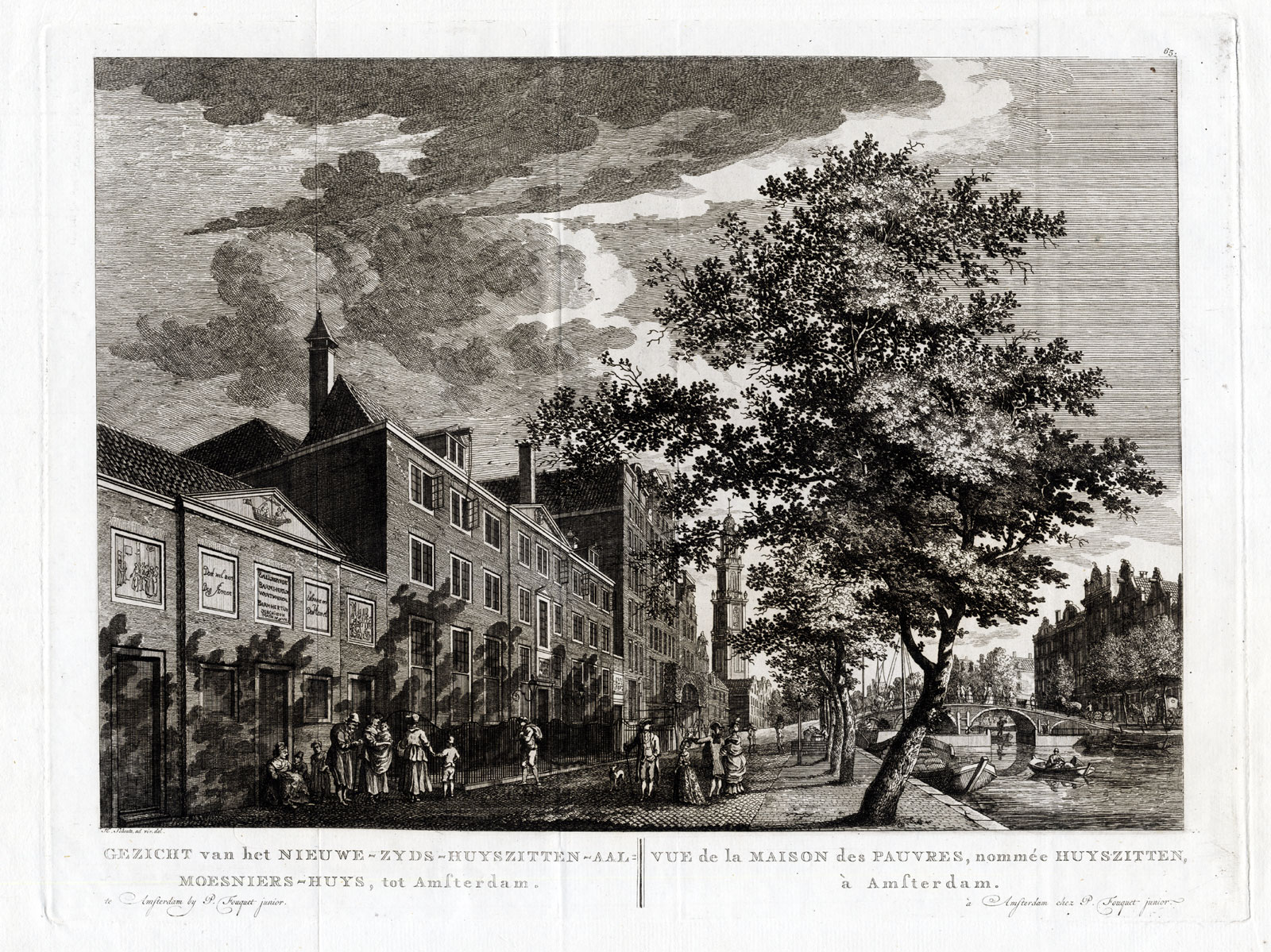 , Antique Print-AMSTERDAM-NETHERLANDS-NIEUWEZIJDS HUISZITTENHUIS-Fouquet-1783, Pictura Antique Prints