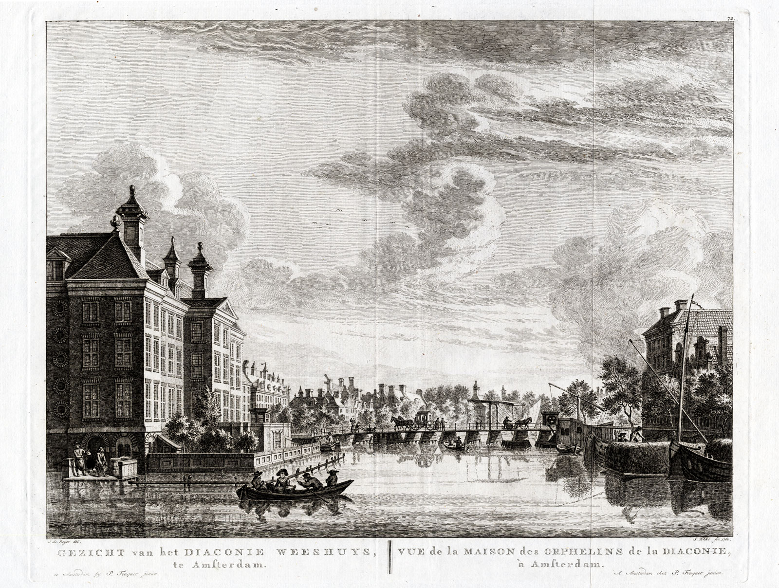 , Antique Print-AMSTERDAM-NETHERLANDS-PARISH ORPHANAGE-WEESHUIS-Fouquet-1783, Pictura Antique Prints