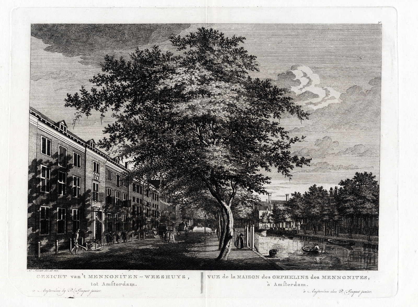 , Antique Print-AMSTERDAM-NETHERLANDS-MENNONITE ORPHANAGE-WEESHUIS-Fouquet-1783, Pictura Antique Prints