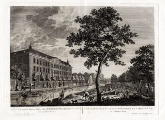 Antique Print-AMSTERDAM-NETHERLANDS-LUTHERAN PARISH HOUSE-DIACONIE-Fouquet-1783