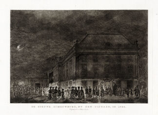 Antique Print-AMSTERDAM-NETHERLANDS-THEATER-NIGHT SCENE-SCHOUWBURG-Fouquet-1783