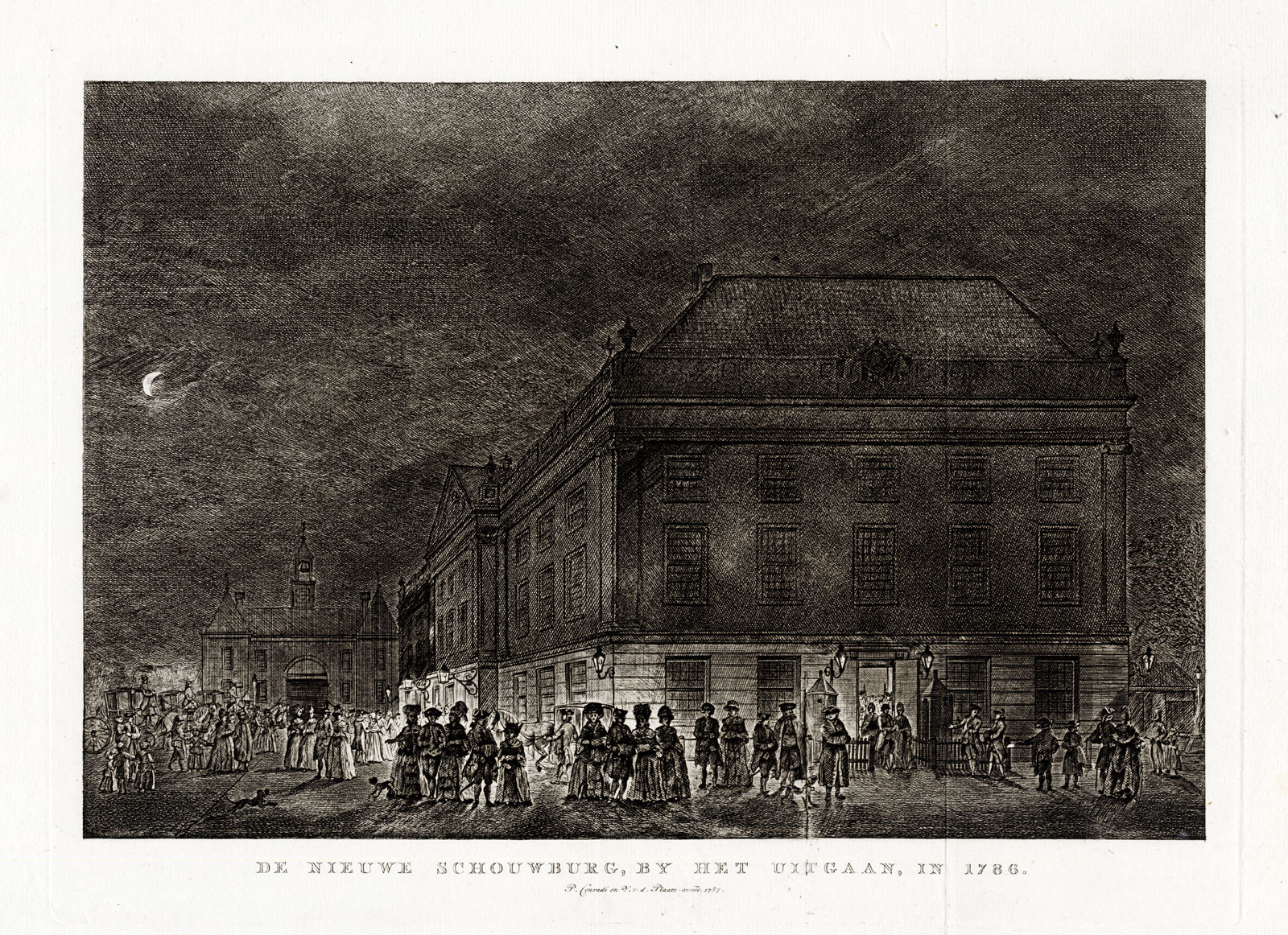 Lb5397 416x302 Antique Print-AMSTERDAM-NETHERLANDS-THEATER-NIGHT SCENE-SCHOUWBURG-Fouquet-1783