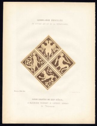 Antique Print-ENAMEL TILES-ENGRAVED PAVING STONES-BLARINGHEM-Ame-Jardeaux-1857