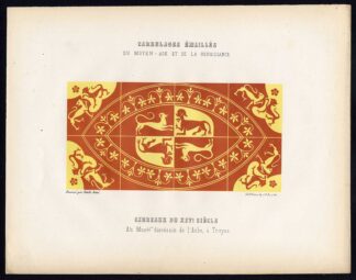 Antique Print-ENAMEL TILES-DIOCESAN MUSEUM-TROYES-FRANCE-Ame-Jardeaux-1857