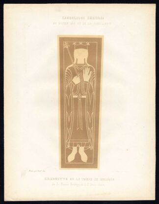 Antique Print-ENAMEL TILE-QUEEN FREDEGUND-TOMB-ST DENIS-FRANCE-Ame-Jardeaux-1857
