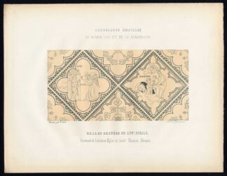 Antique Print-ENAMEL TILES-PAVING STONE-SAINT NICAISE-REIMS-Ame-Jardeaux-1857