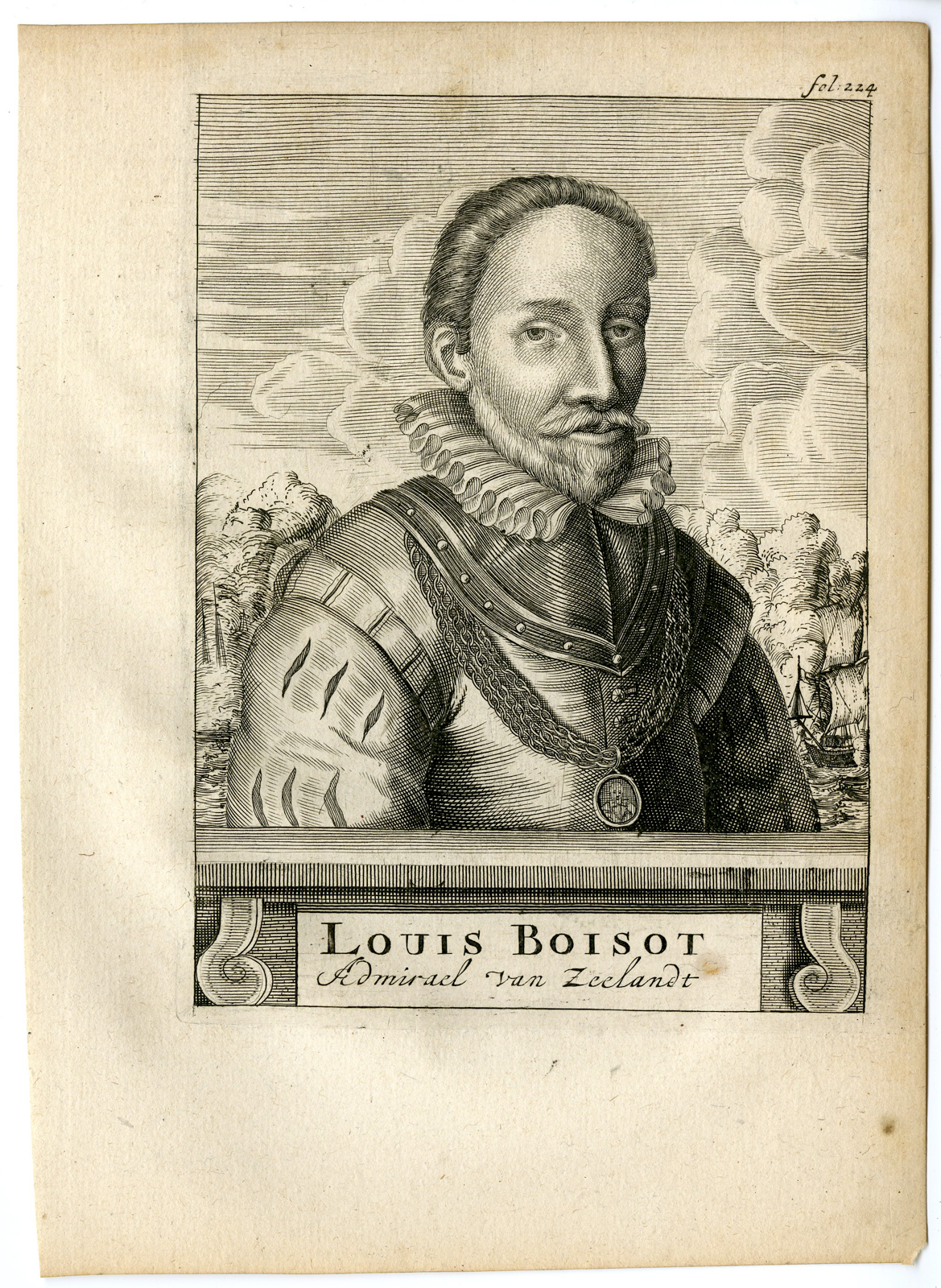 Pc 2401 416x569 Antique Print-DUTCH NAVY-ADMIRAL-LOUIS BOISOT-PORTRAIT-Van den Bosch-1683