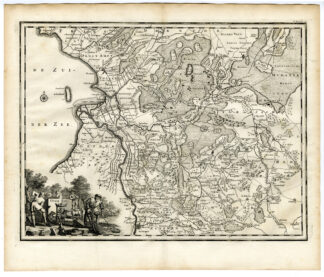 Antique Map-OVERIJSSEL-Halma-1725