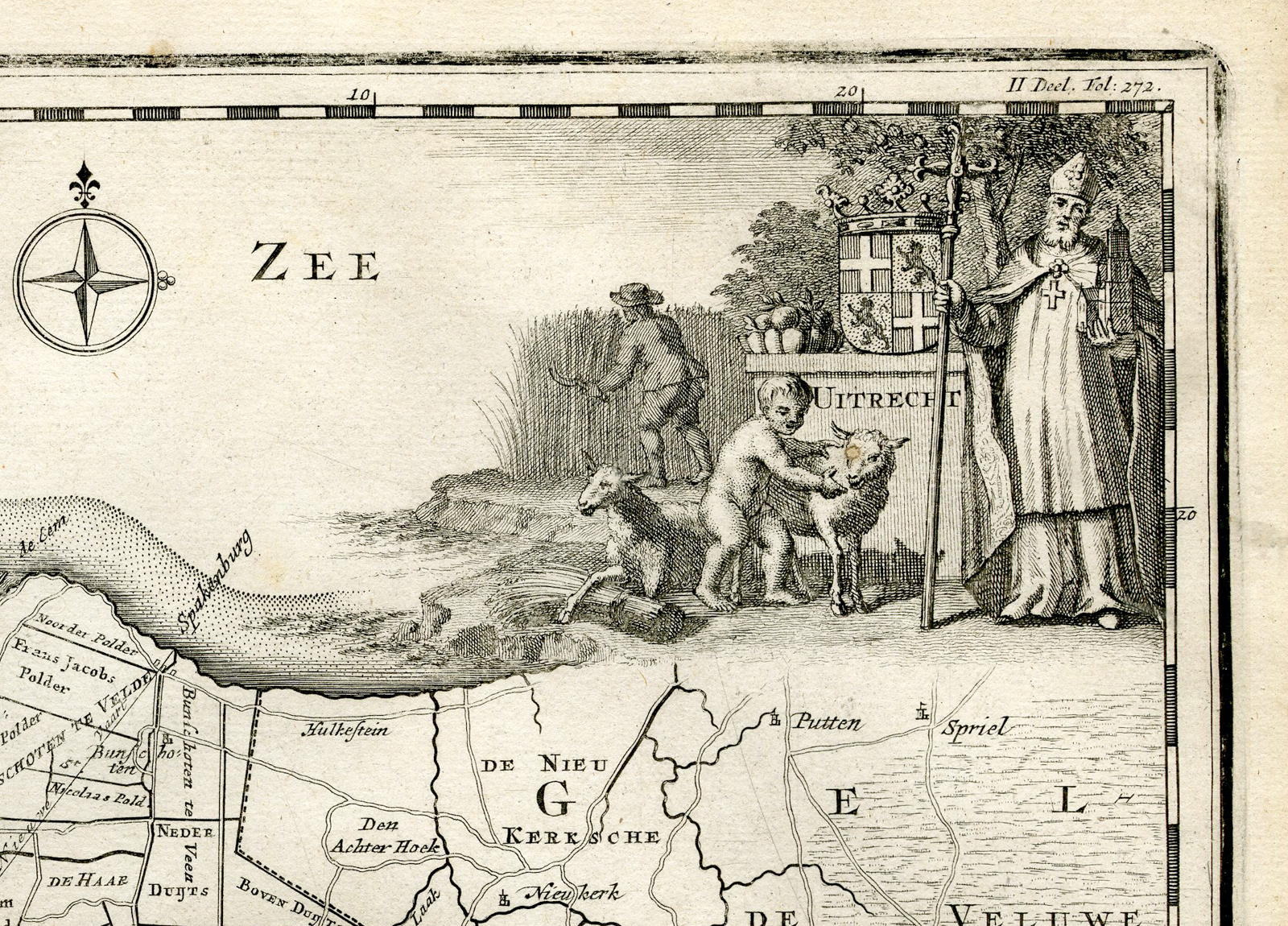 , Antique Map-UTRECHT-Halma-1725, Pictura Antique Prints