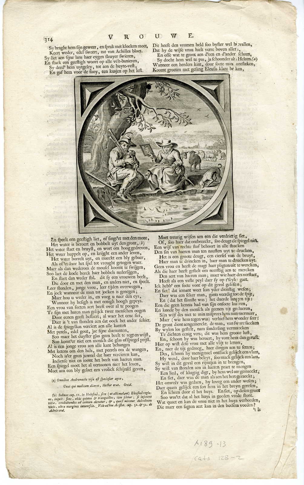 , Antique Satire Print-BAGPIPES-MARRIED COUPLE-Cats-1655, Pictura Antique Prints