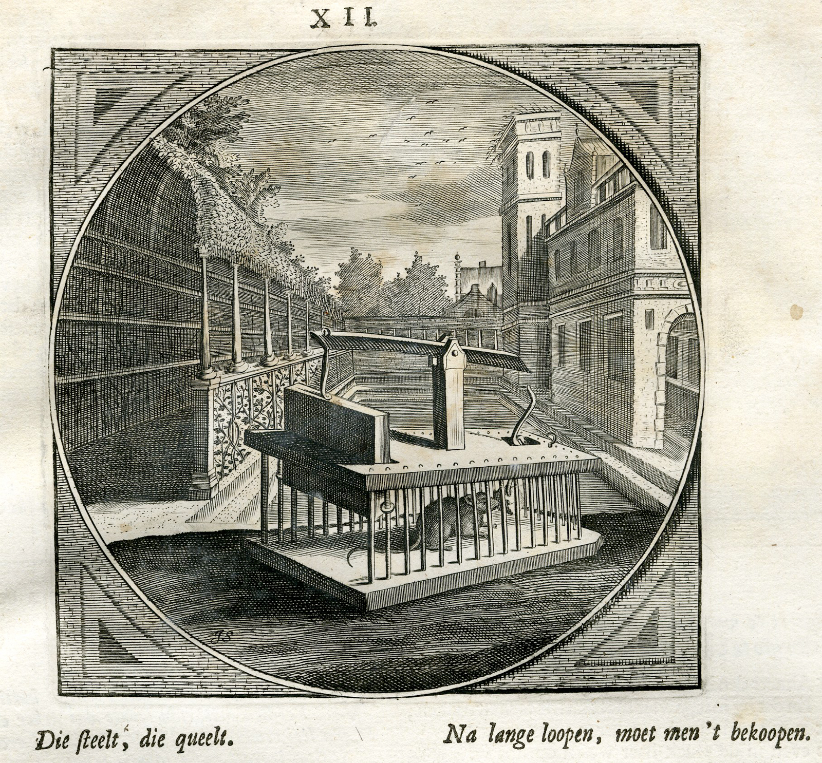 , Antique Print-RAT-CATCHER-Venne-Jacob Cats-1655, Pictura Antique Prints