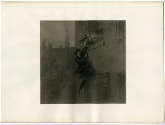 Antique Satire Print-GYMNASTICS FOR LOVE-Ver Huell-1873