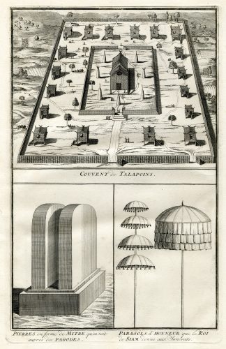 Antique Print-THAILAND-SIAM-PARASOL-CONVENT-Picart-1727