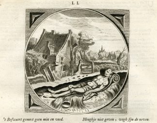 Antique Print-PROVERB-DEATH-DESTRUCTION-Jacob Cats-1655