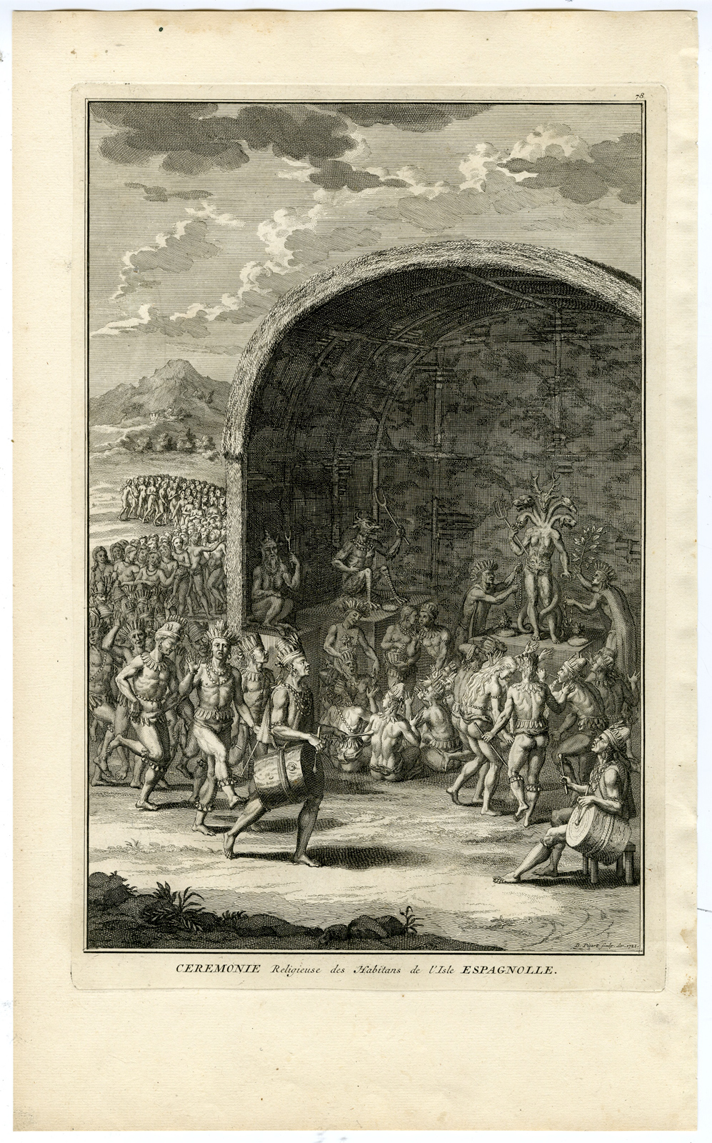 , Antique Print-INDIANS-HISPANIOLA-HAITI-Picart-1727, Pictura Antique Prints