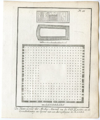 Antique Print-EGYPT-CAIRO-AMRAH MOSQUE-PLAN-SARCOPHAGUS-Pococke-1776