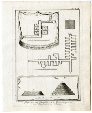 Antique Print-EGYPT-SAQQARA-PYRAMID-CATACOMBS-Pococke-1776