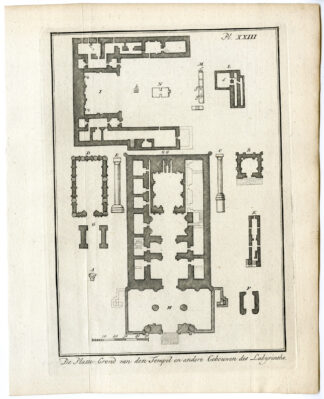 Antique Print-EGYPT-LABYRINTH-PLAN-TEMPLE-Pococke-1776