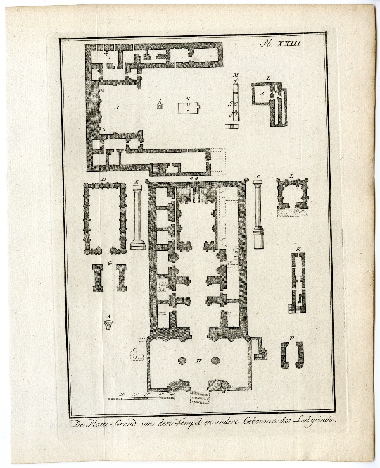 Pcom 1507a 416x512 Antique Print-EGYPT-LABYRINTH-PLAN-TEMPLE-Pococke-1776