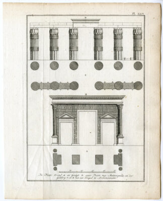 Antique Print-EGYPT-GATE-ANTINOOPOLIS-TEMPLE-ARCHEMOUNAIN-Pococke-1776
