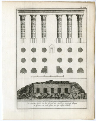 Antique Print-EGYPT-GALLERY-CAVE HAJAR SILCILI-GAUA-TEMPLE-Pococke-1776
