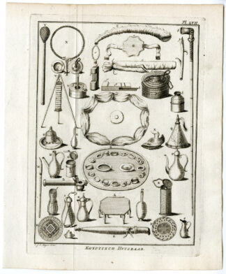 Antique Print-EGYPT-ANCIENT HOUSEHOLD GOODS-UTENSILS-Pococke-1776