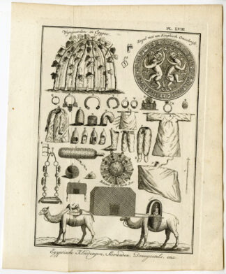 Antique Print-EGYPT-ANCIENT COSTUME-JEWELLERY-SEDAN CHAIR-Pococke-1776