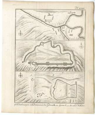 Antique Print-GREECE-CRETE-DICTAMNUM-CYDONIA-APTERA-PLAN-Pococke-1776