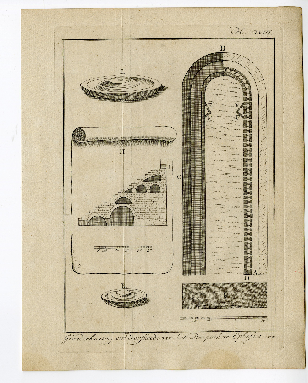 Pcom 1634a 416x517 6 Antique Prints-GREECE-ANCIENT THEATER-EPHESUS-TEMPLE-RACING STADIUM-Pococke-1776 - Image 4
