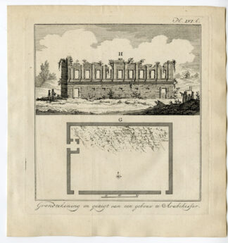 Antique Print-GREECE-ARABIHISSAR-ALINDA-ANCIENT BUILDING-Pococke-1776