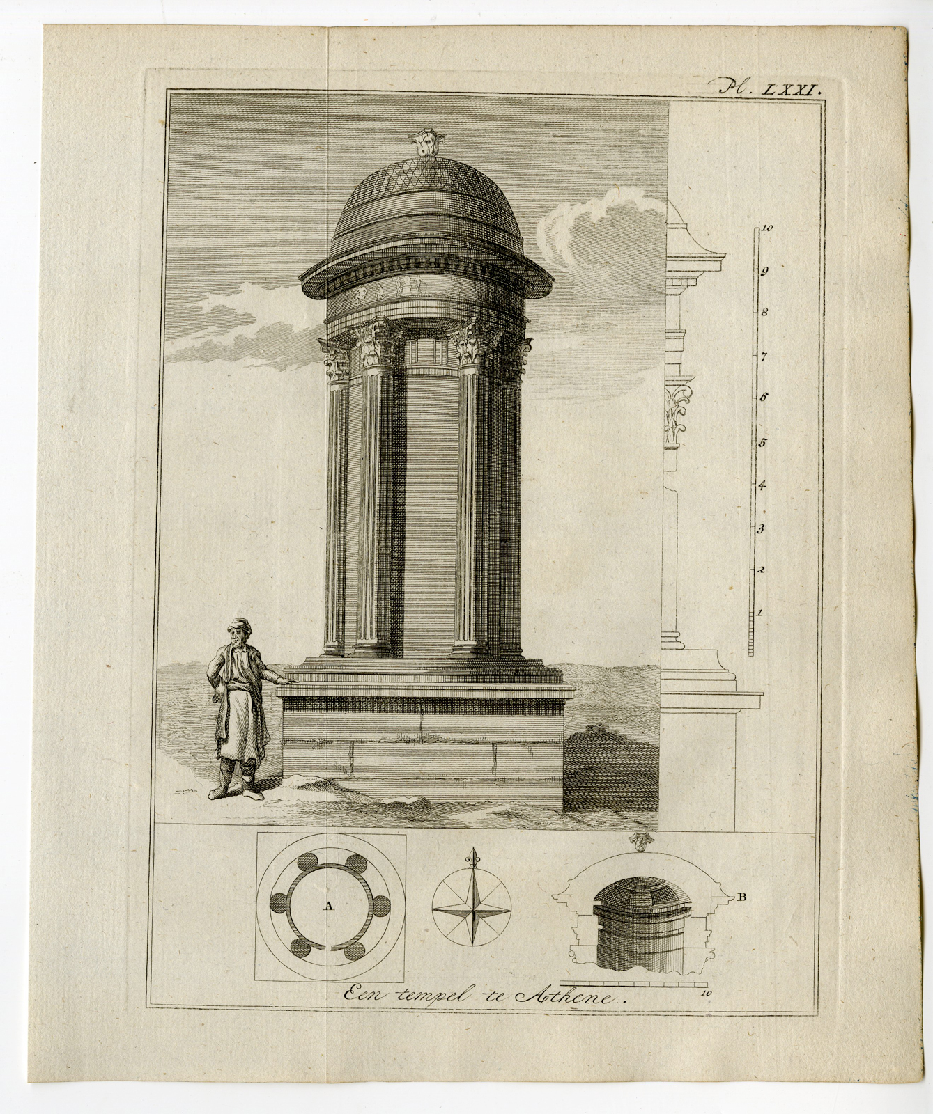 Pcom 1660a 416x497 Antique Print-GREECE-ATHENS-SMALL TEMPLE-Pococke-1776