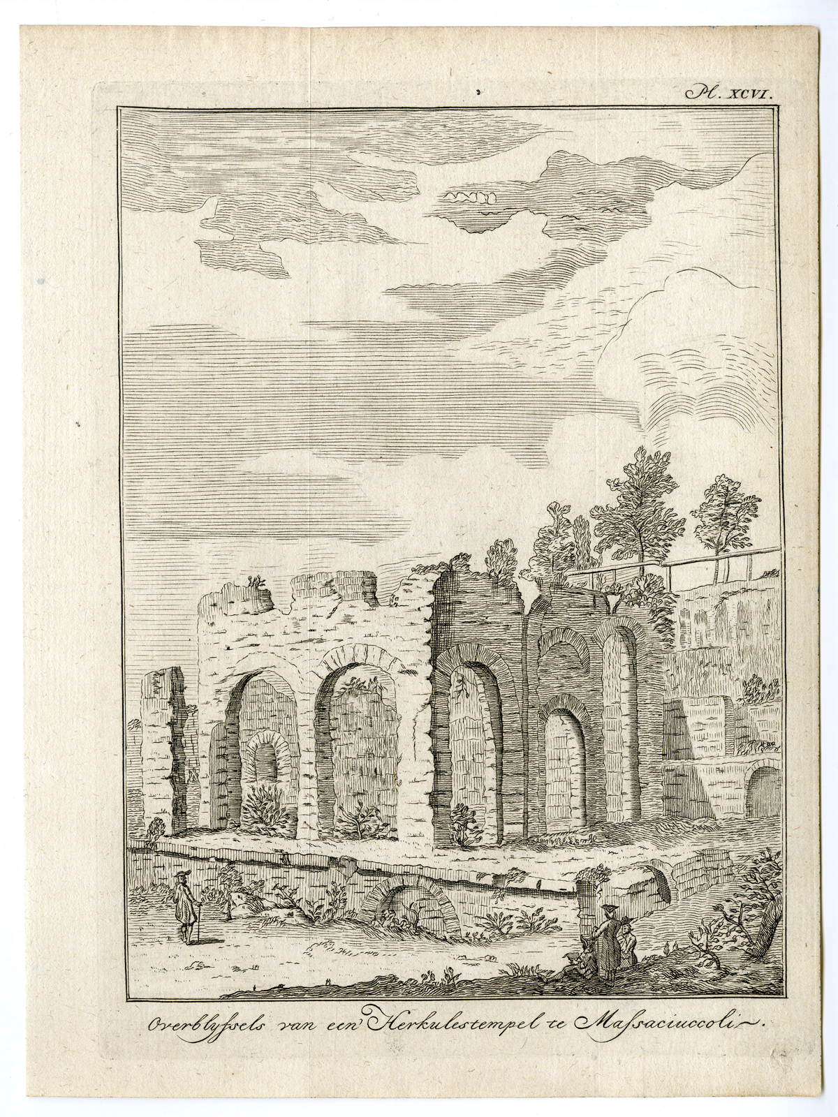 , Antique Print-ITALY-MASSACIUCCOLI-TEMPLE-HERCULES-Pococke-1776, Pictura Antique Prints